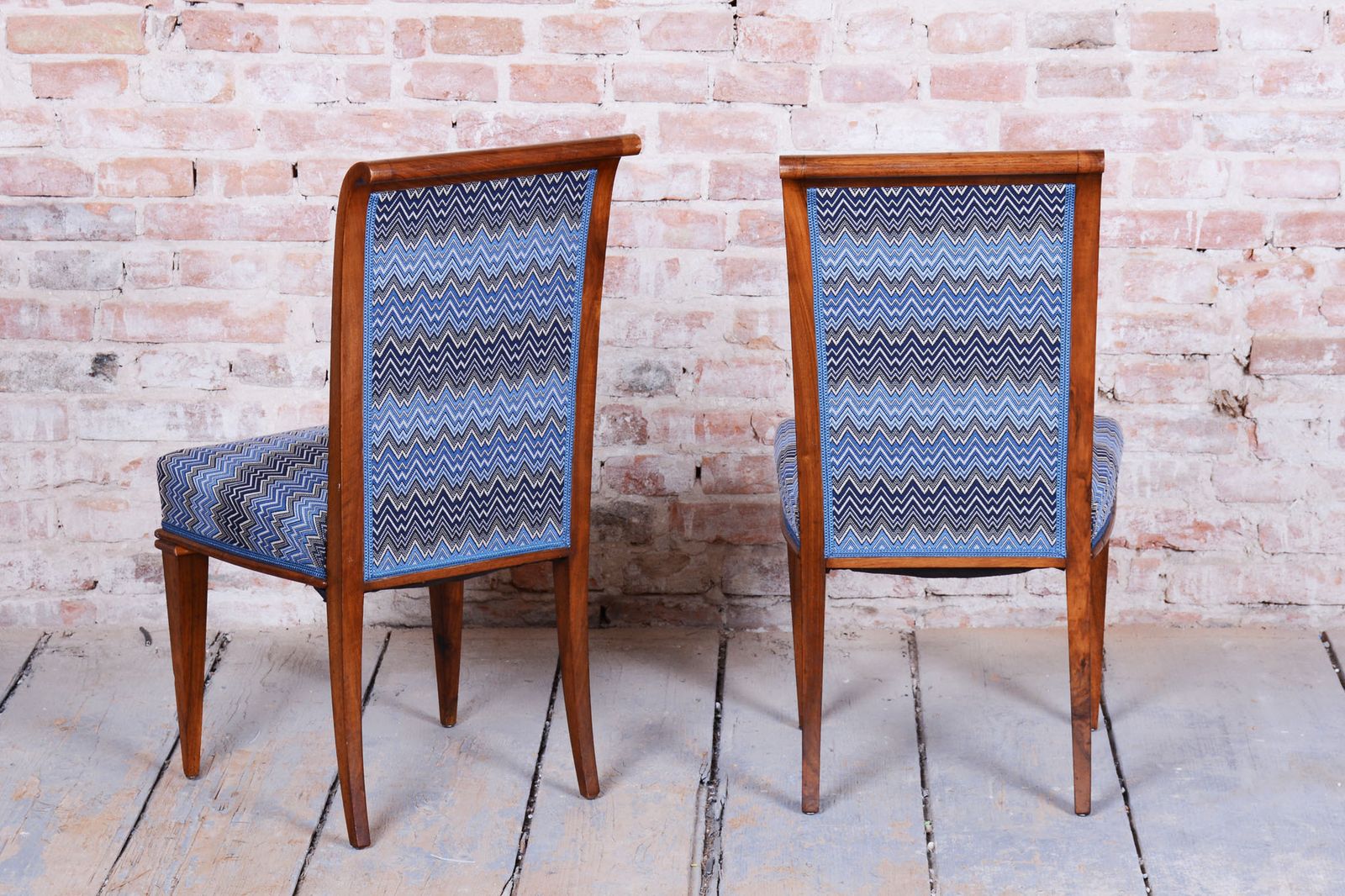 Restored Pair Of Art Deco Armchairs, Jules Leleu, Polish, Walnut, France, 1920s photo vinterior