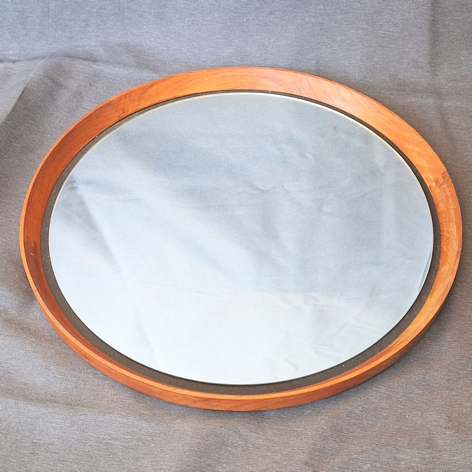 Scandinavian Teak Mirror By Uno & östen Kristiansson For Luxus. 1950–1959
