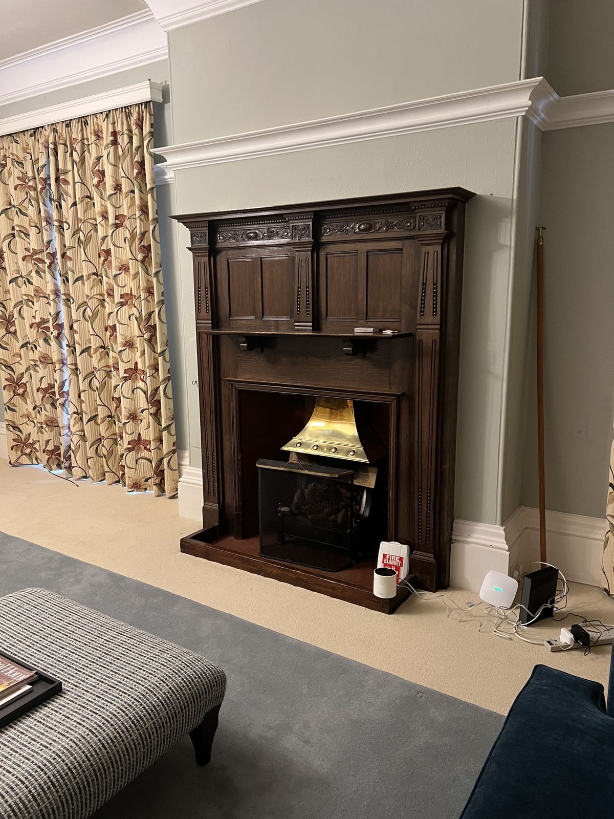 Victorian Grand Oak Fire Place