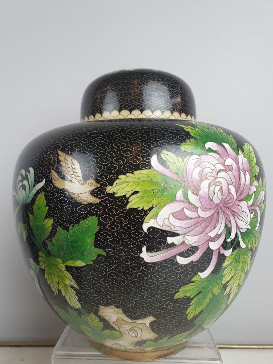 Set Of 4 Cloisonné Bronze Vases, China 20th Century photo vinterior