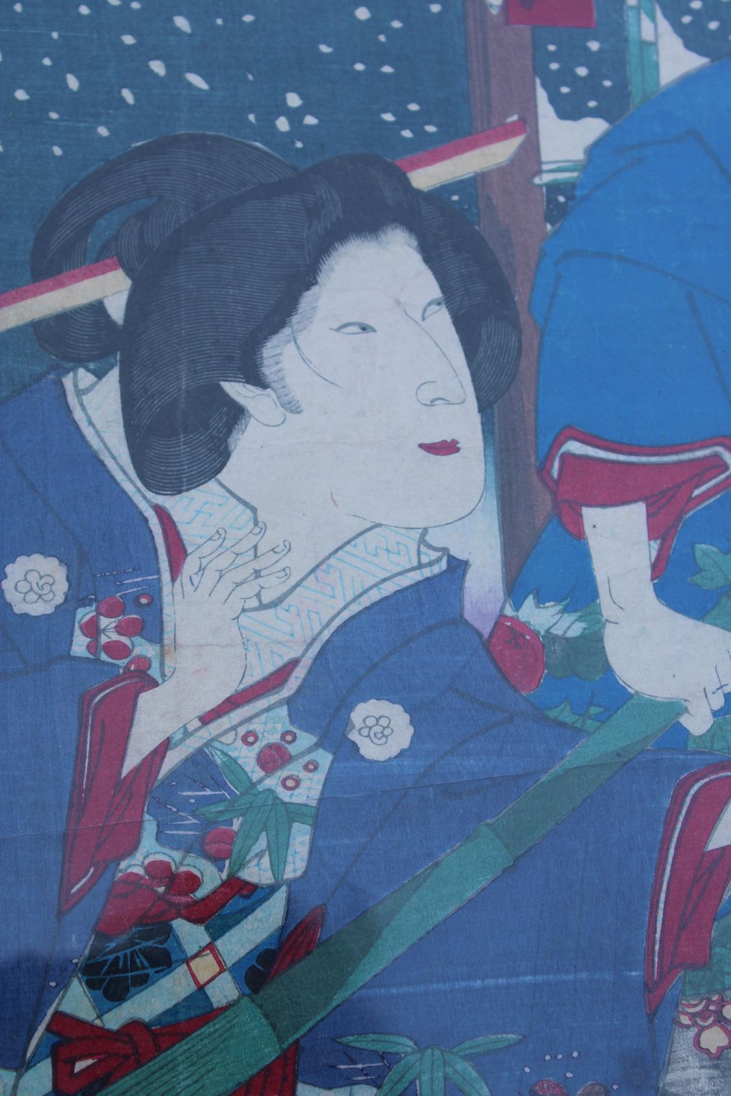 Print Toyohara Chikanobu Japan Woodblock 1880 photo vintage