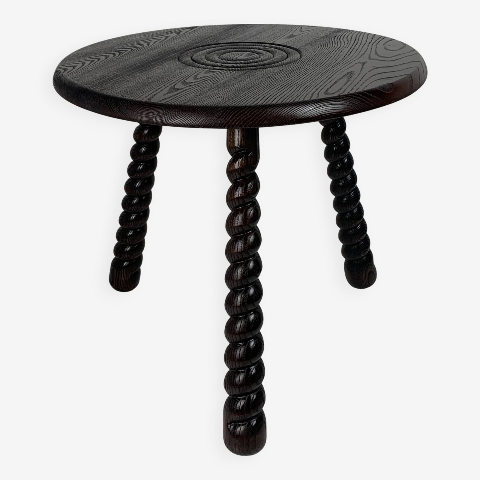 French Modernist Wood Turned Bobbin Side Sable In The Manner Of Charles Dud