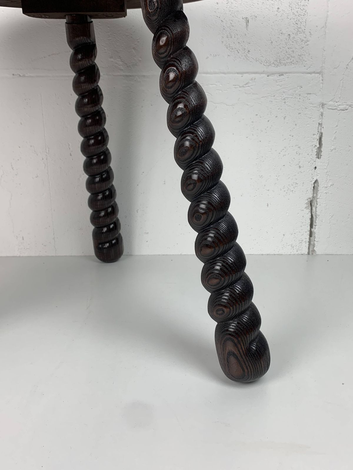 French Modernist Wood Turned Bobbin Side Sable In The Manner Of Charles Dud photo Furniture