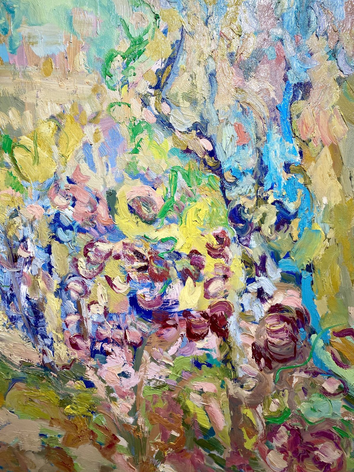 Resting In Your Garden , Large Impressionist Painting By Francesca Owen photo Art