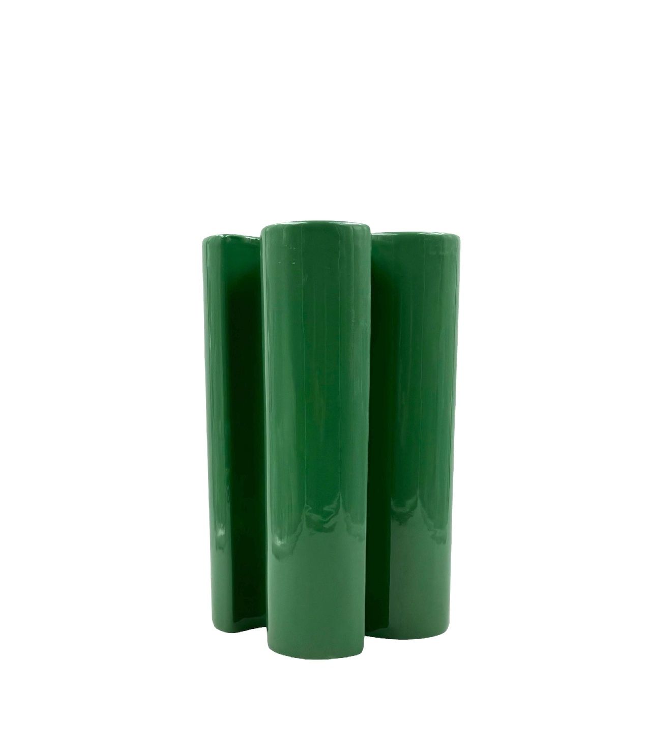 Franco Bettonica, Space Age Rare Green Ceramic Vase, Gabbianelli Italy Ca. 1970 photo vinterior