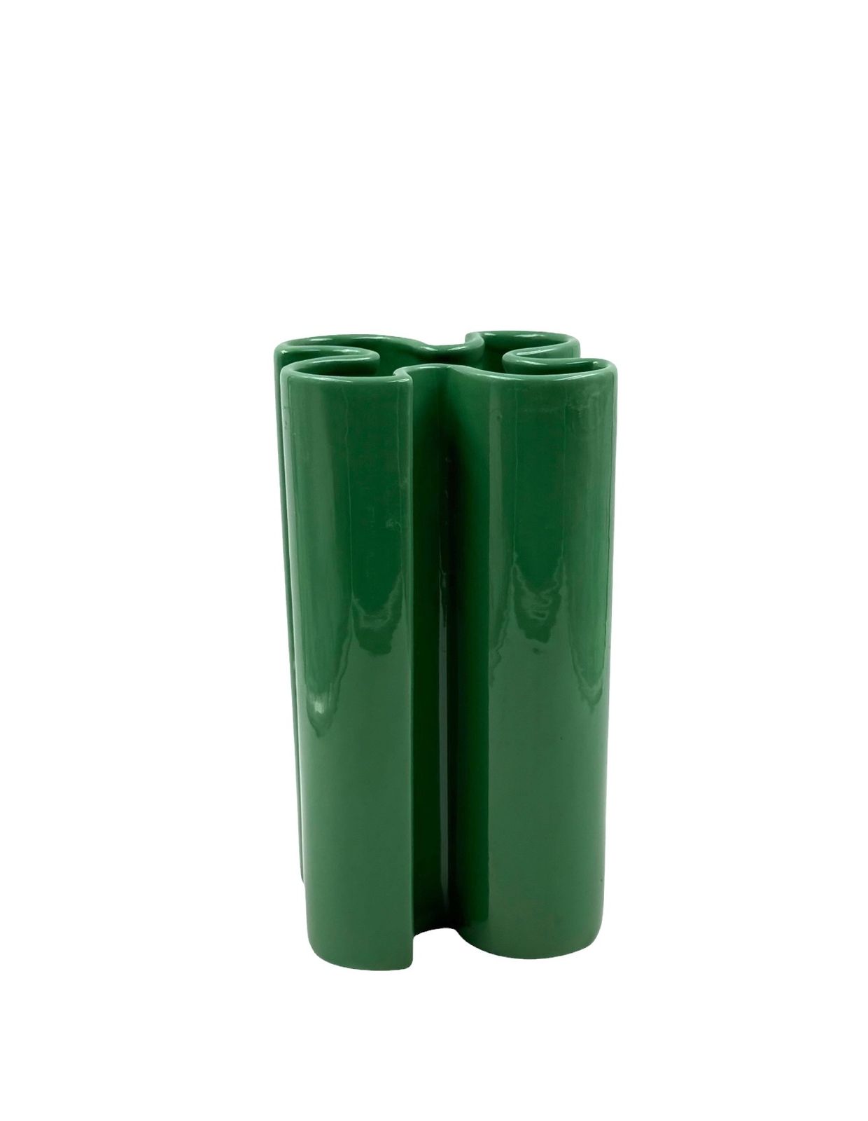 photo vintage Franco Bettonica, Space Age Rare Green Ceramic Vase, Gabbianelli Italy Ca. 1970