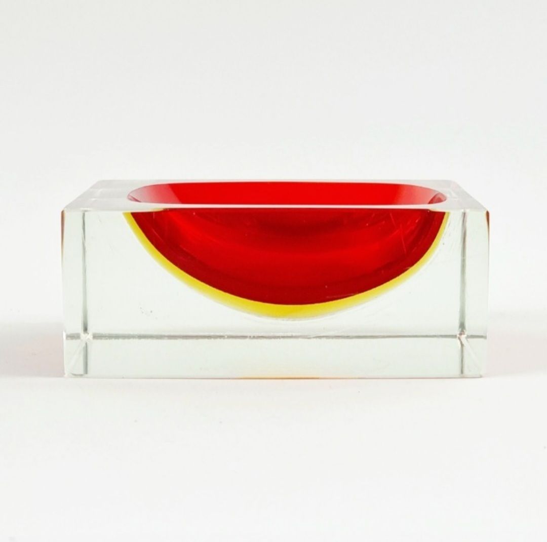 Monumental Mid Century Sommerso Murano Glass Catchall/Vide Poche By Flavio Poli For Seguso Vetri D'arte, Italy, 1970s photo 540.0