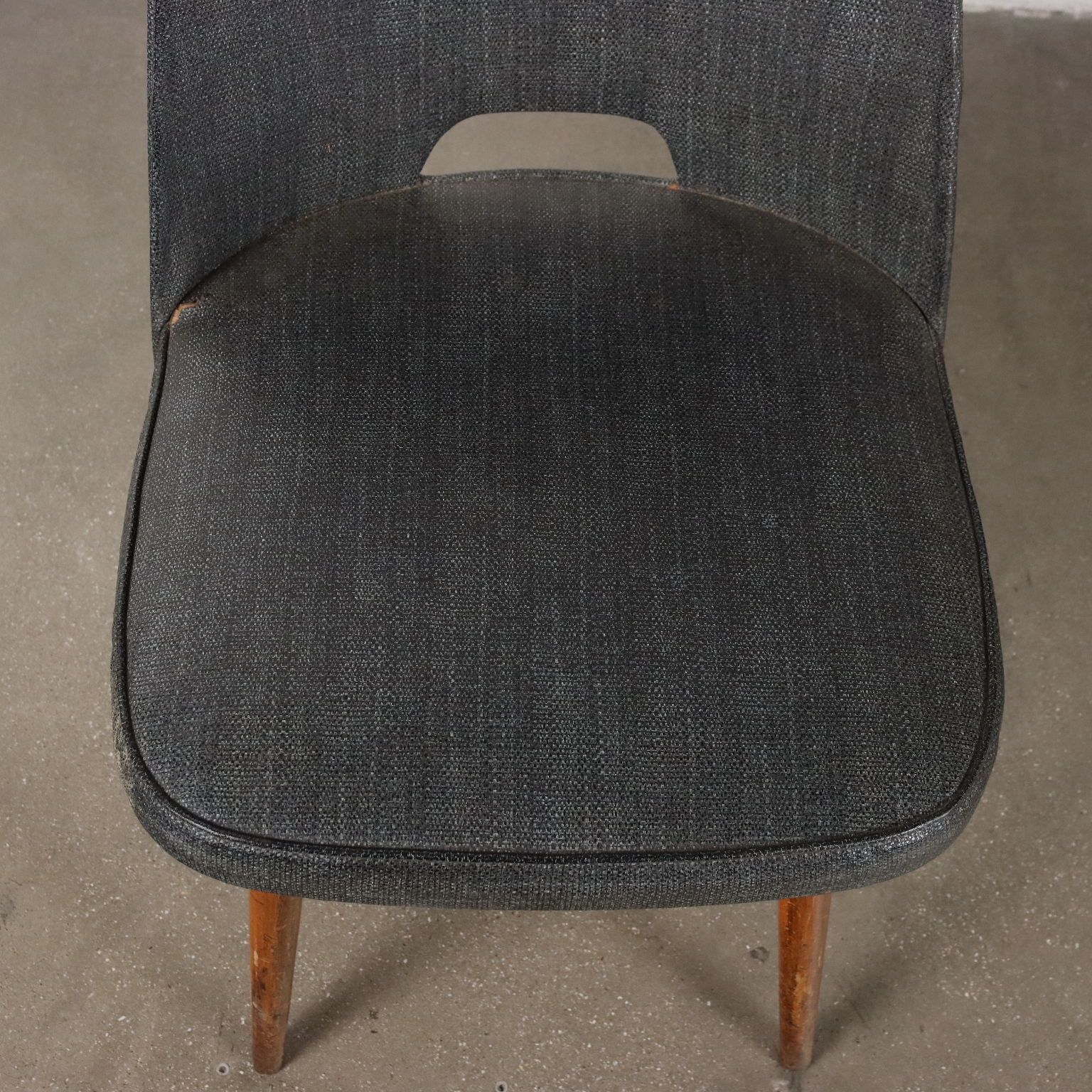 Vintage Chair From The 50s 60s Foam Padding Leatherette Upholstery photo Furniture