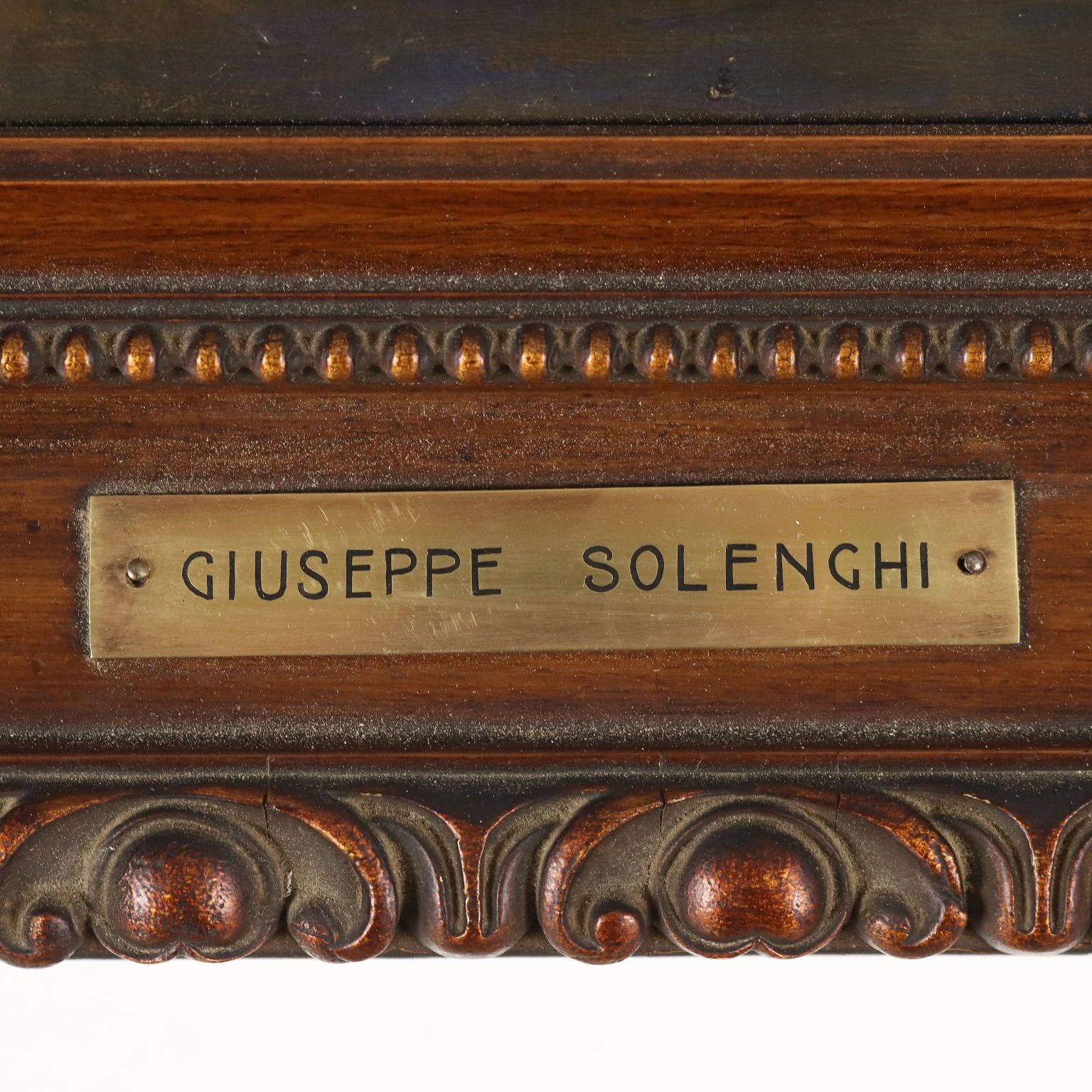 1110.0 G. Solenghi Antique Painting Interior With Figures Oil On Canvas 1917 photo