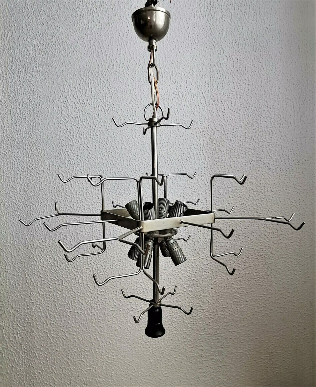 Vintage Murano Disc Chandelier / 36 Discs / Gino Vistosi For Mazzega / Space Age / 1960s Italy / Mid Century Modern photo vintage