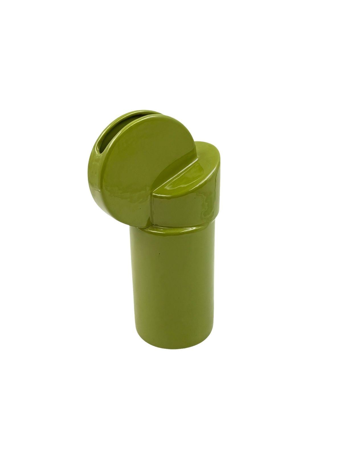 photo vinterior Space Age Green Ceramic Vase, Pietro Arosio, Parravicini Italy Ca. 1960