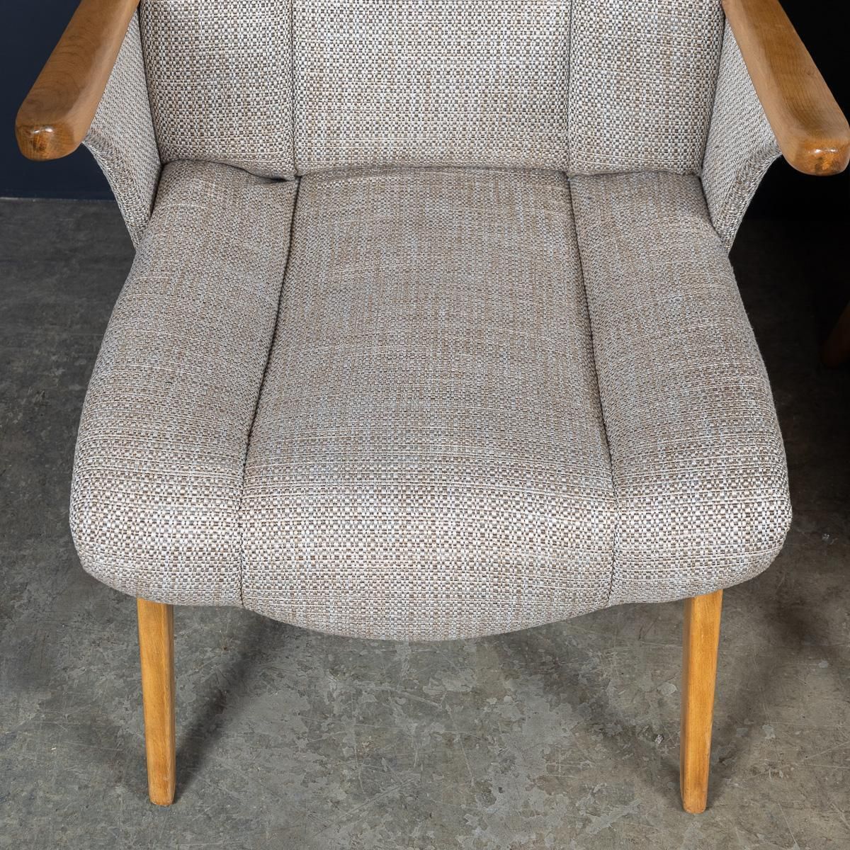 Vintage 20th Century Pair Of German Winged Armchairs By Gelenka C.1950 photo vintage