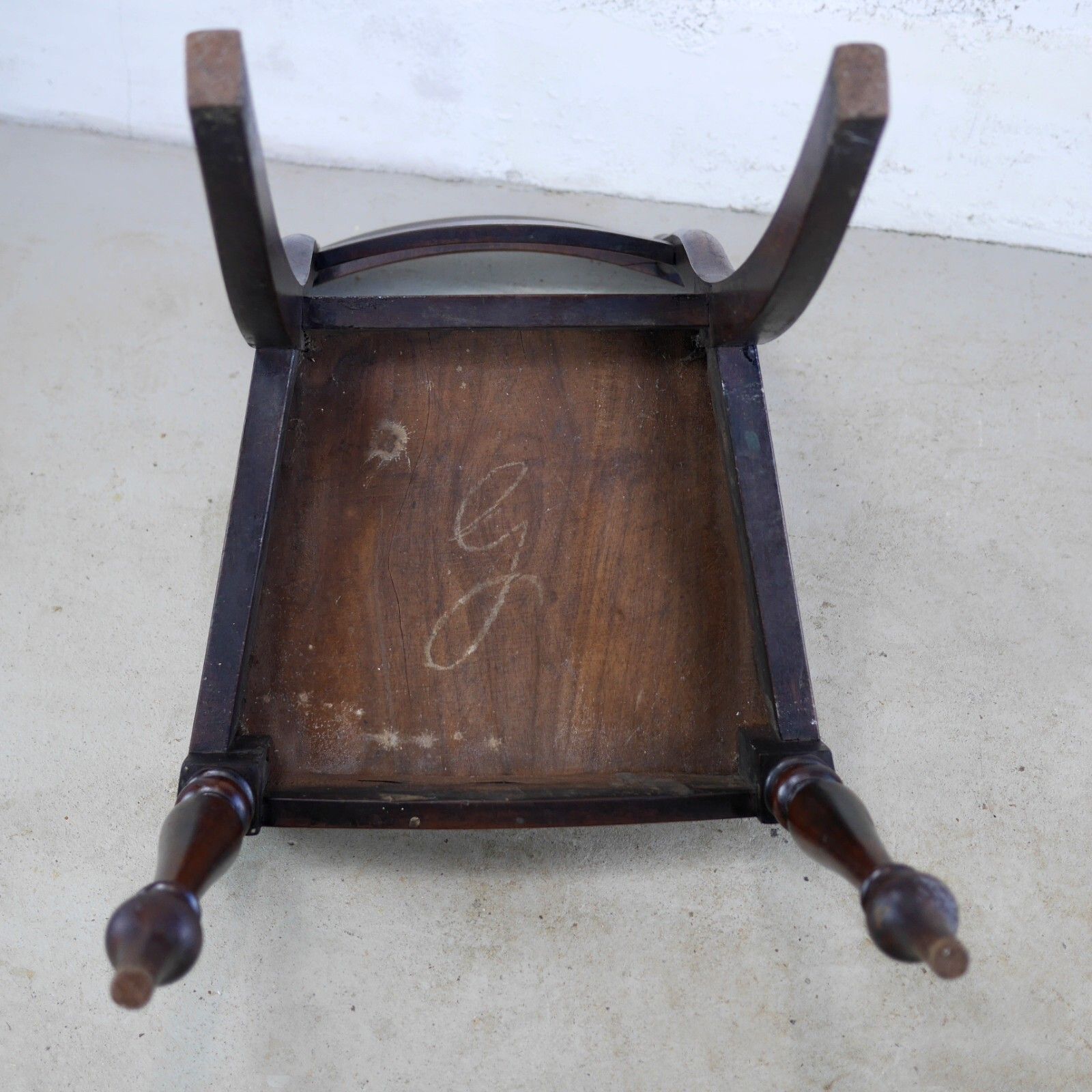 photo vinterior Pair Antique Regency Country House Hall Chairs Fruitwood #102883
