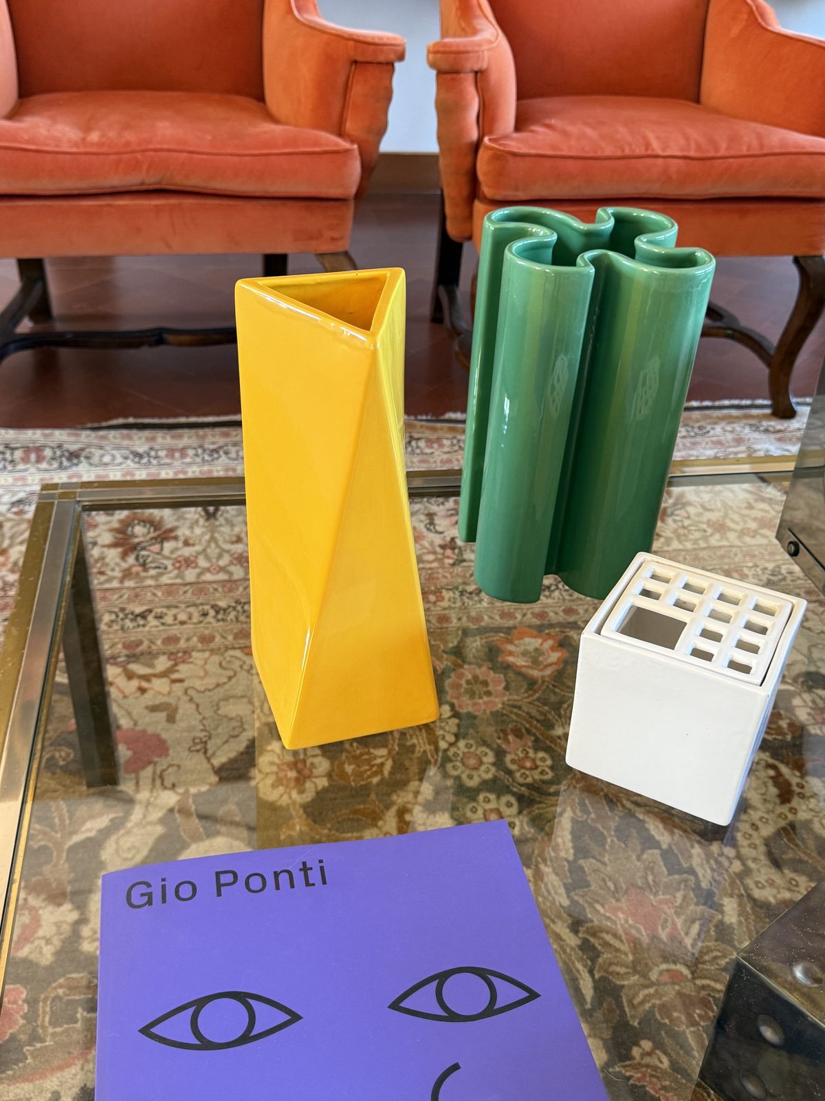 photo vintage Space Age Yellow Ceramic Vase, Pietro Arosio, Parravicini Italy Ca. 1960
