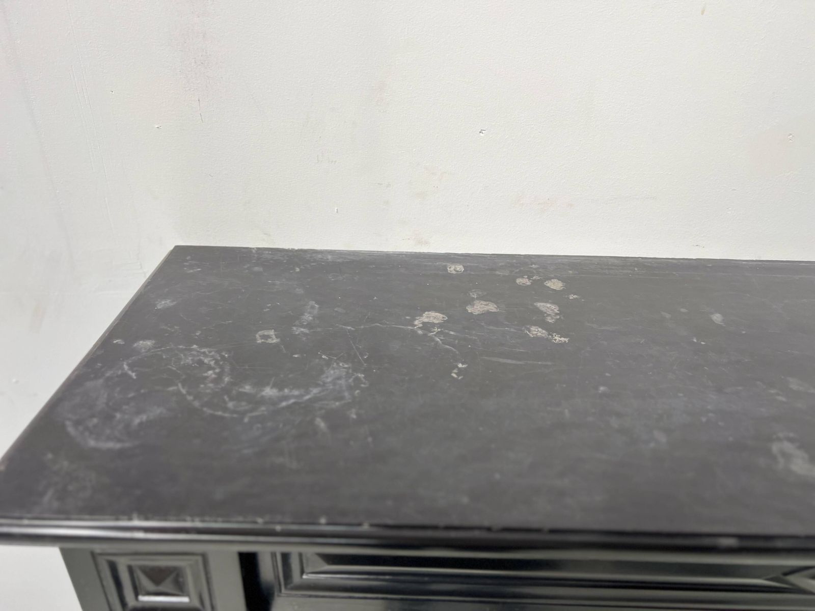 photo for sale Napoleon III Fireplace With Claw Feet In Black Marble, 19th Century