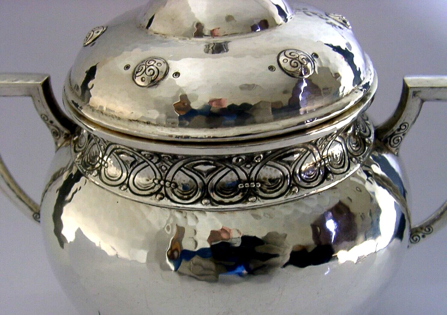 photo vinterior Rare 422g Swiss Jezler Solid Silver Lidded Bowl Urn C1920 Antique Arts & Craft