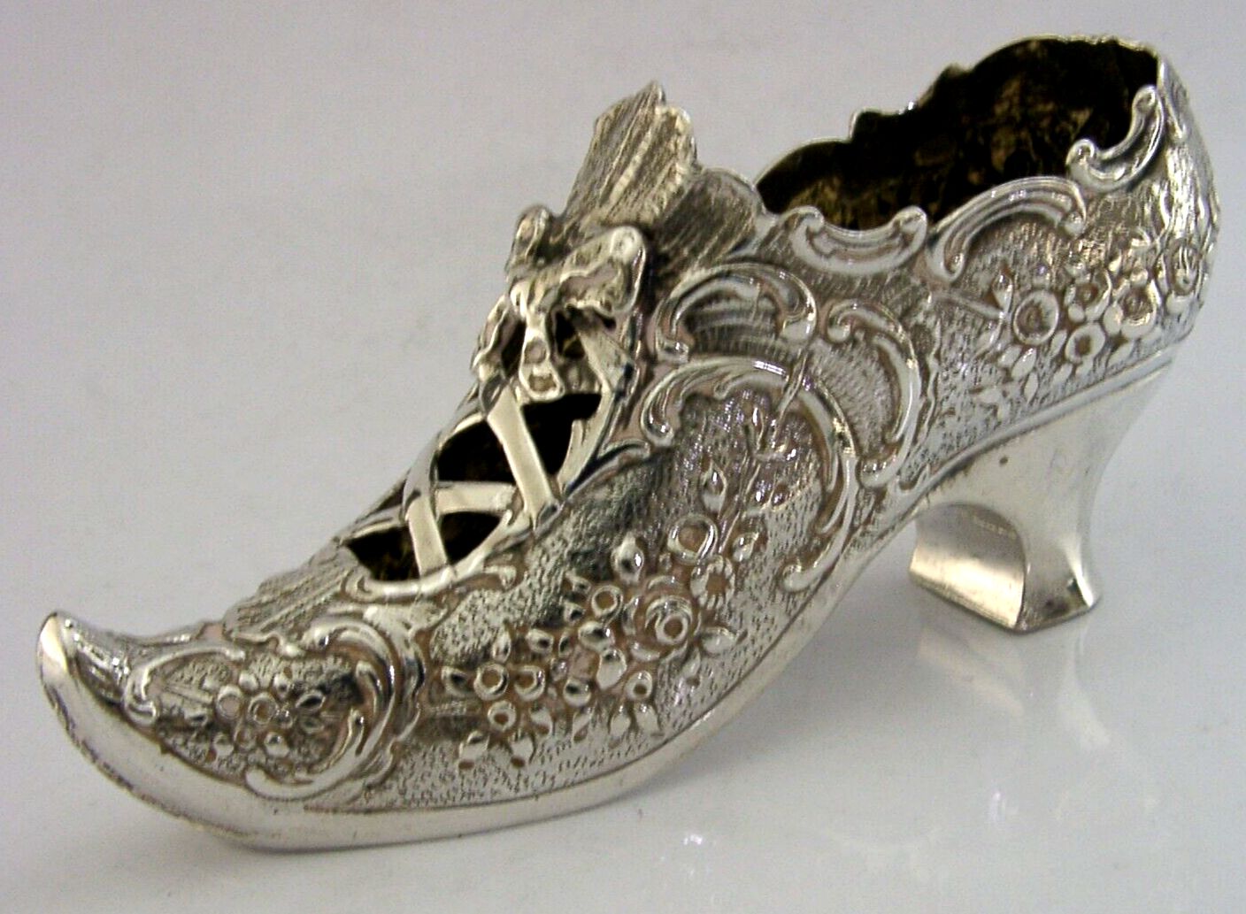 Rare Large Hanau Sterling Silver Shoe Dish 1906 Antique 82g English Import photo Home Decor