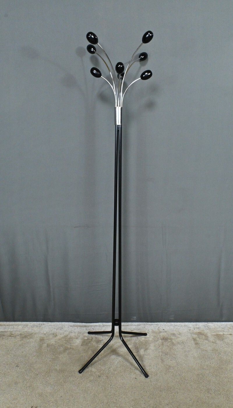 Coat Rack In Lacquered Metal, Italian Design – 1960 photo vinterior