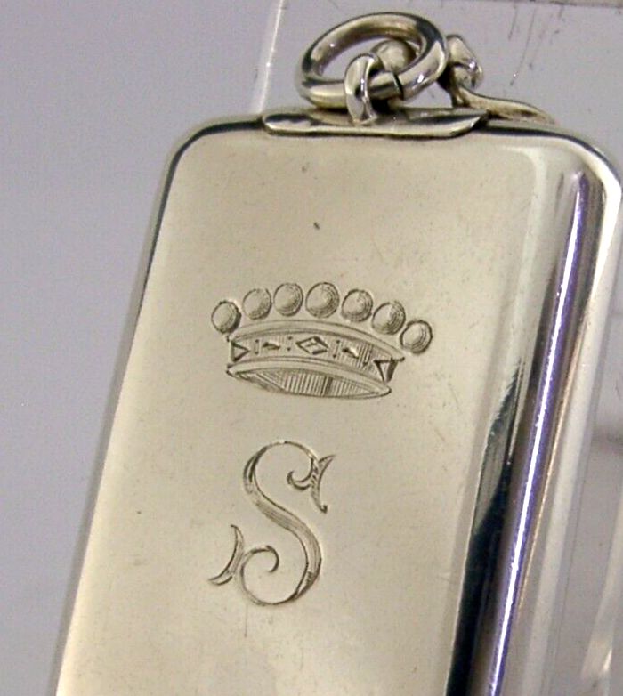 Rare Victorian Viscount Sterling Silver Butt Marker 1898 Antique Shooting photo furniture