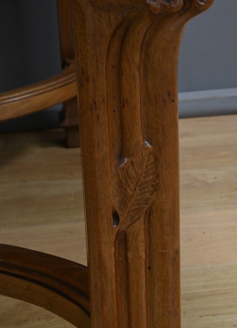 3559.0 Art Nouveau Walnut Extending Table, 20 Place Settings – Early 20th Century photo