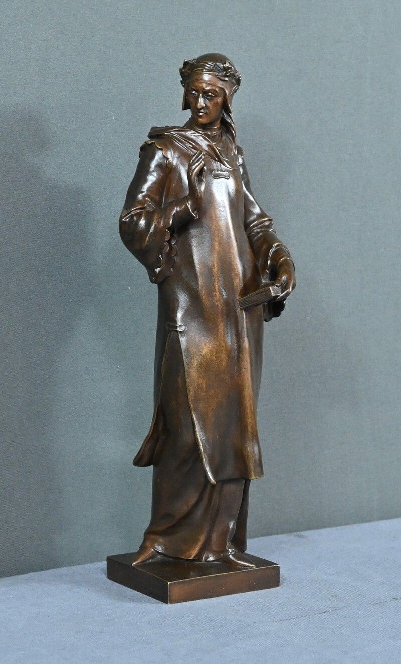 Bronze “Dante” By A. Forestier – Late 19th Century photo furniture
