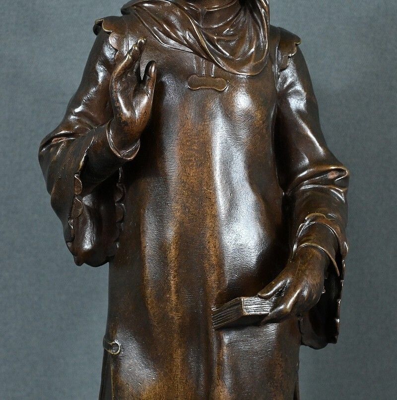 Bronze “Dante” By A. Forestier – Late 19th Century photo vinterior