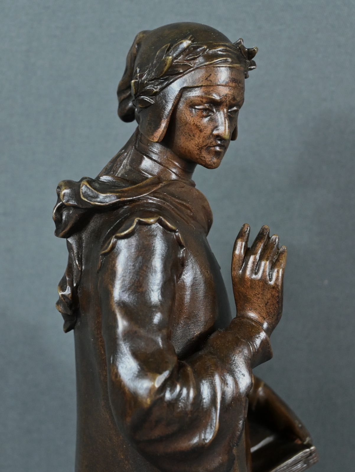 photo furniture Bronze “Dante” By A. Forestier – Late 19th Century