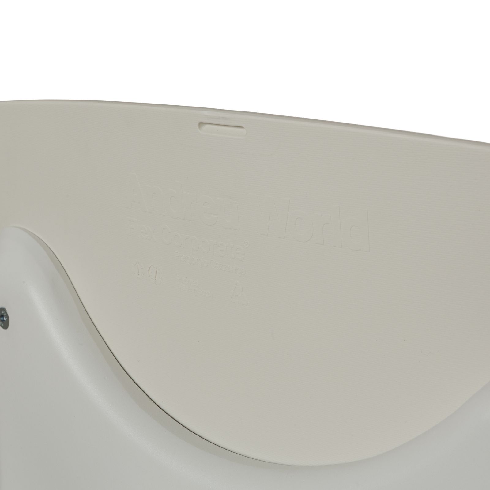 Set van 6 Andreu World Plastic Chairs – Wit/Crème – Handmatige Functie photo 2570.0