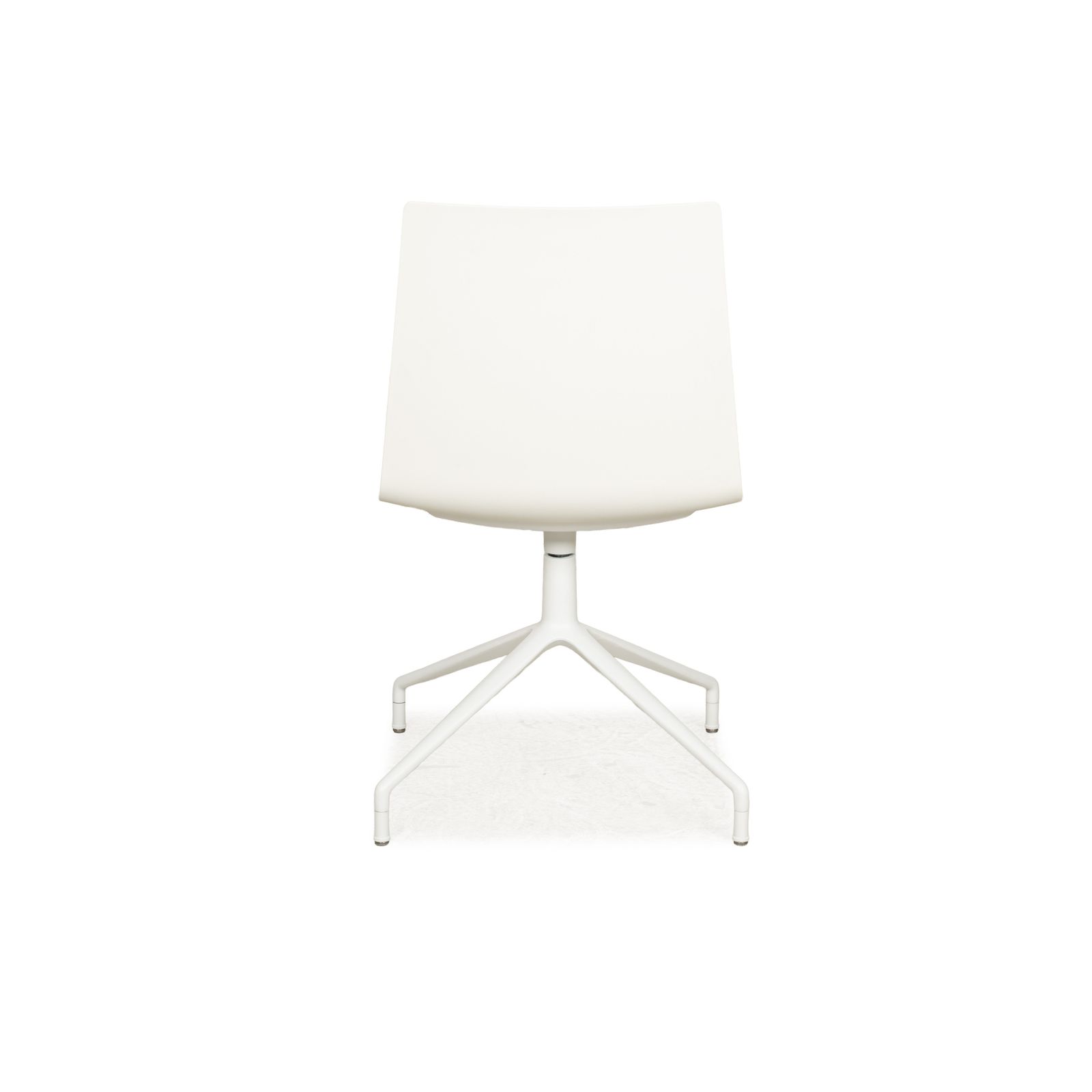 photo furniture Set van 6 Andreu World Plastic Chairs – Wit/Crème – Handmatige Functie