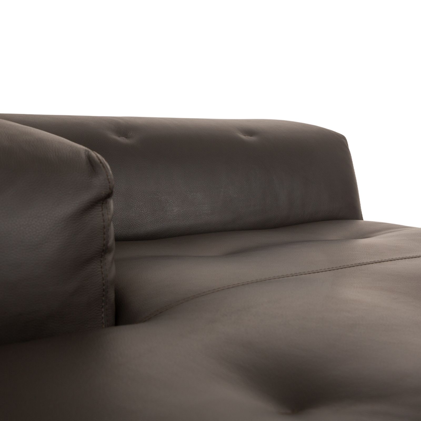 Who's Perfect Leather Lounger Brown Dark Brown Daybed Manual Function photo Furniture