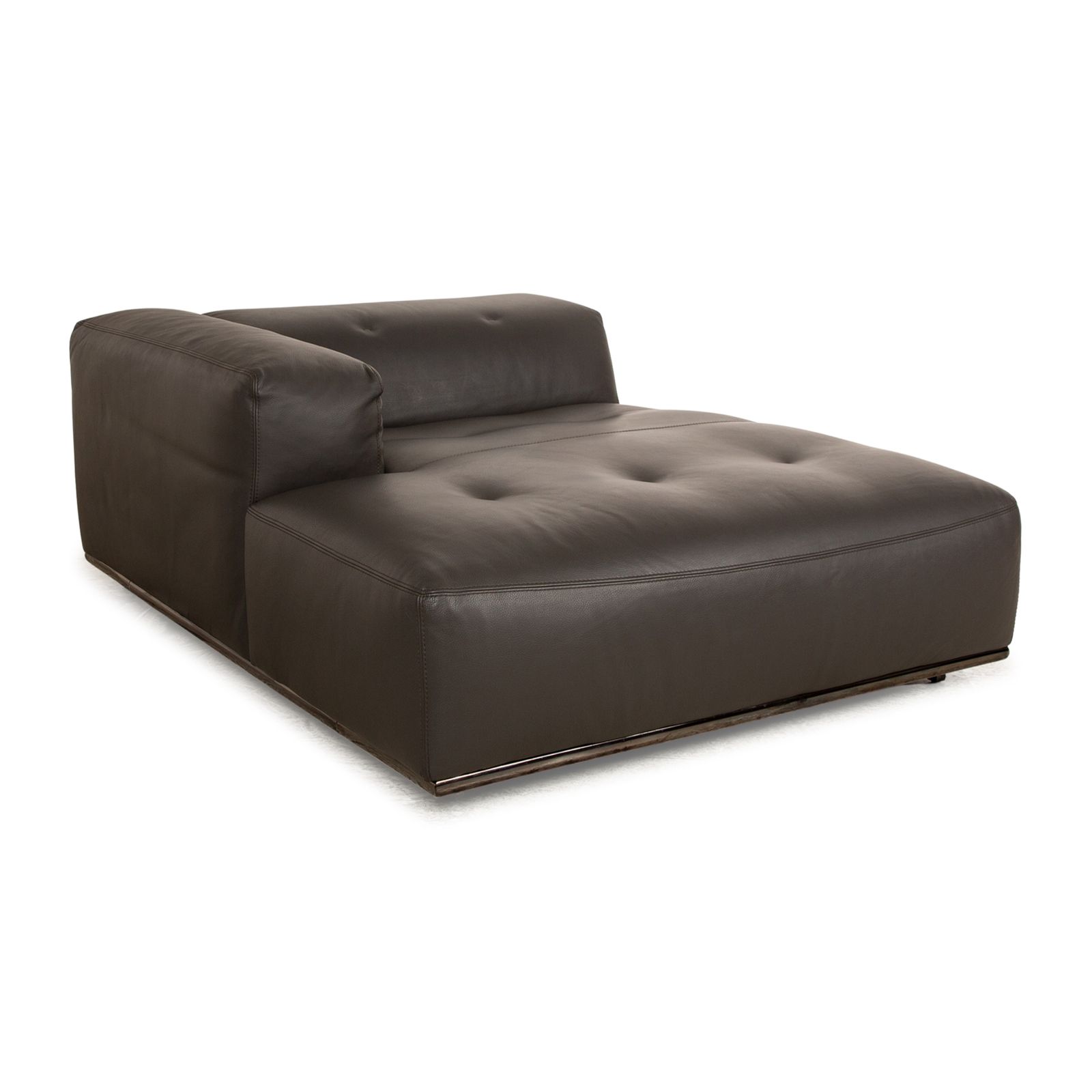 photo for sale Who's Perfect Leather Lounger Brown Dark Brown Daybed Manual Function