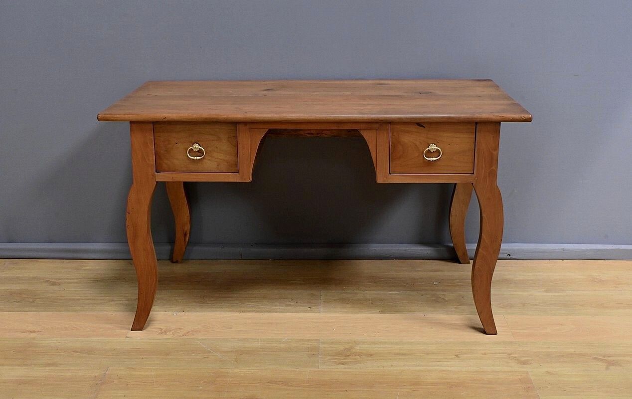 Cherrywood Desk Table, Louis XV Style – Part 2 Of The 19th Century photo for sale