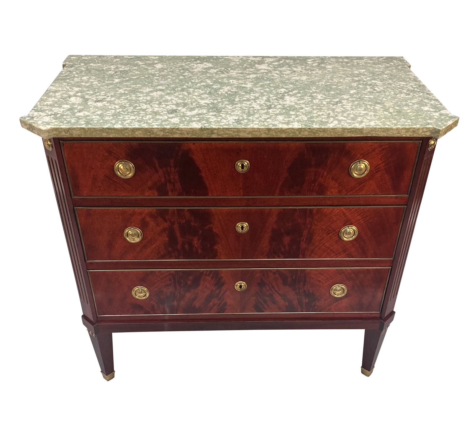 A XIX Century Russian Commode With Pale Green Marble Top photo vinterior