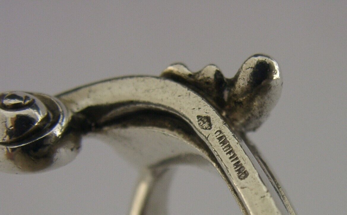 photo furniture Rare Cardeilhac French Cast Sterling Silver Cutlery Rests 1880 Antique 112g