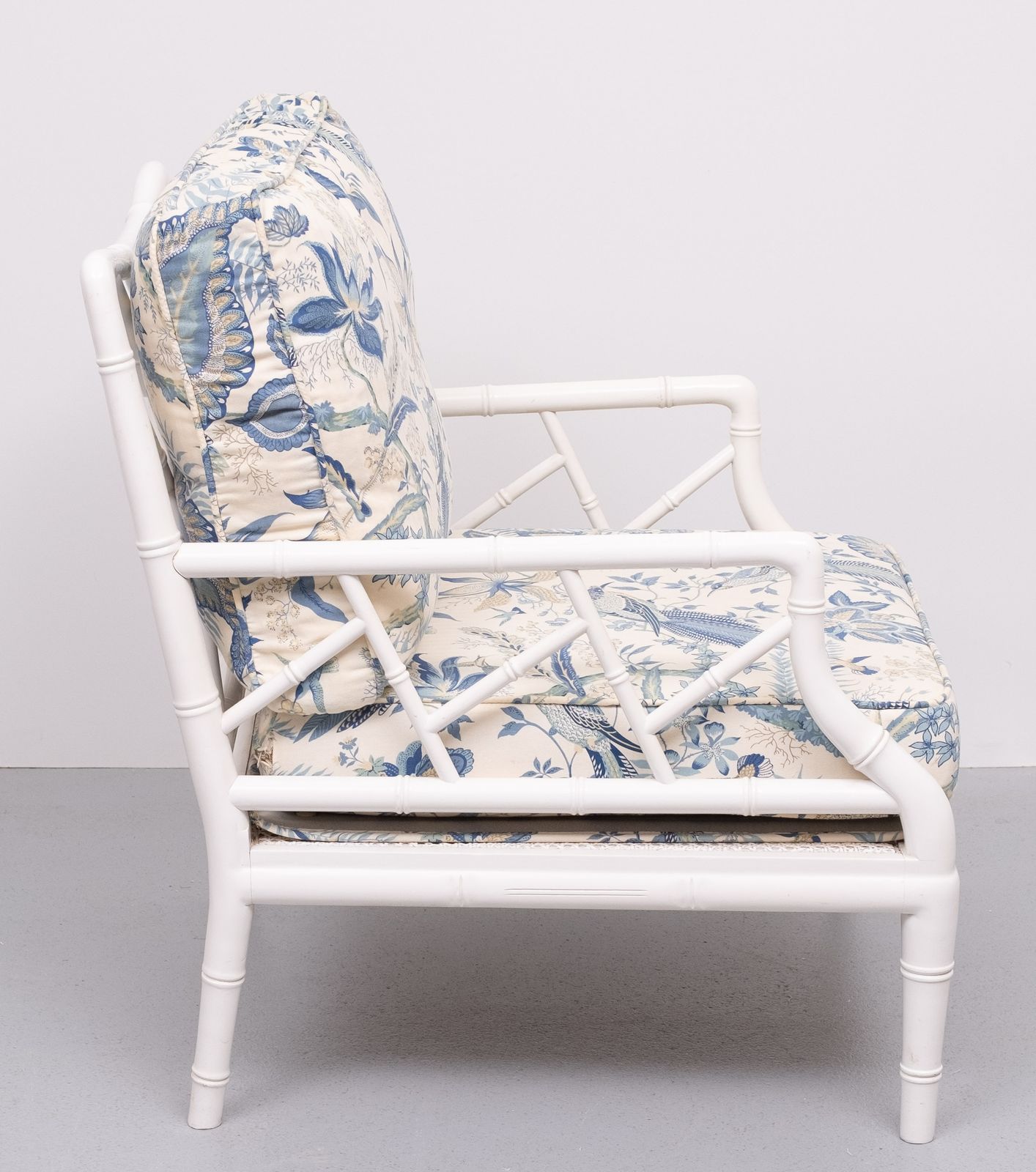 Faux Bamboo Chippendale Lounge Chair. 1970s France photo buy