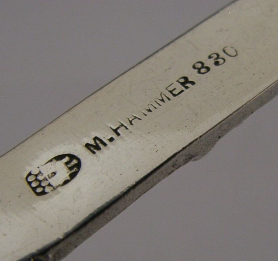 Large Marius Hammer Norwegian Antique Silver 830s Baptism Spoon 56g Norway C1900 photo vinterior