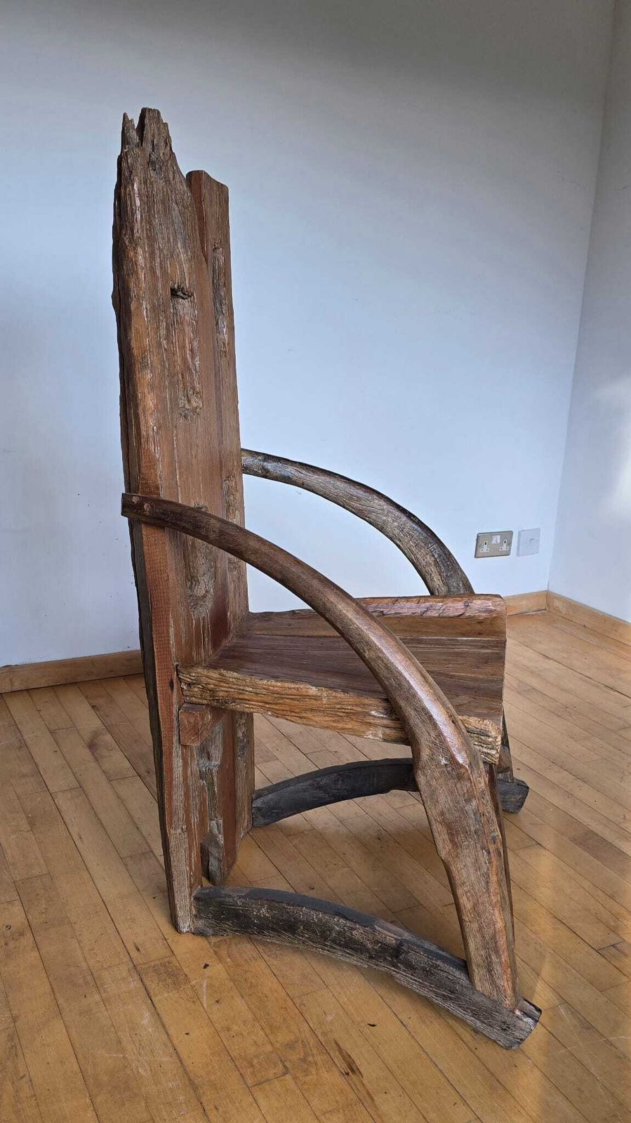 One Of A Kind Rustic Wooden Armchair photo Furniture