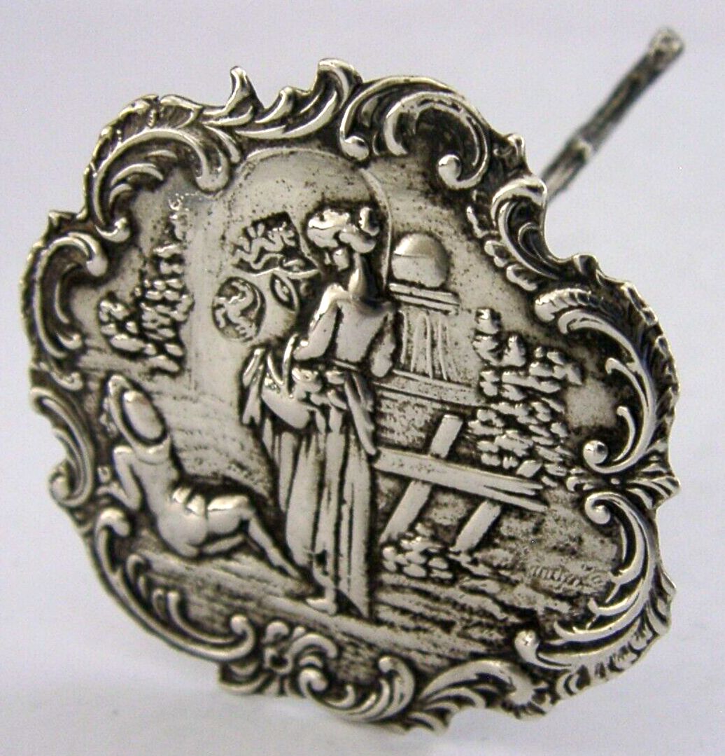 Rare German Hanau Solid Silver Miniature Table Dolls House C1900 Antique photo furniture