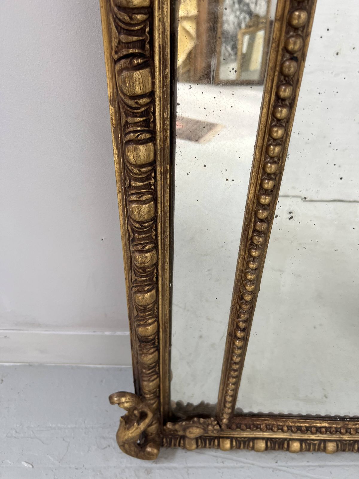 Home Decor Louis XVI Style Mirror With Parecloses In Wood And Gilded Stucco 19th Century photo