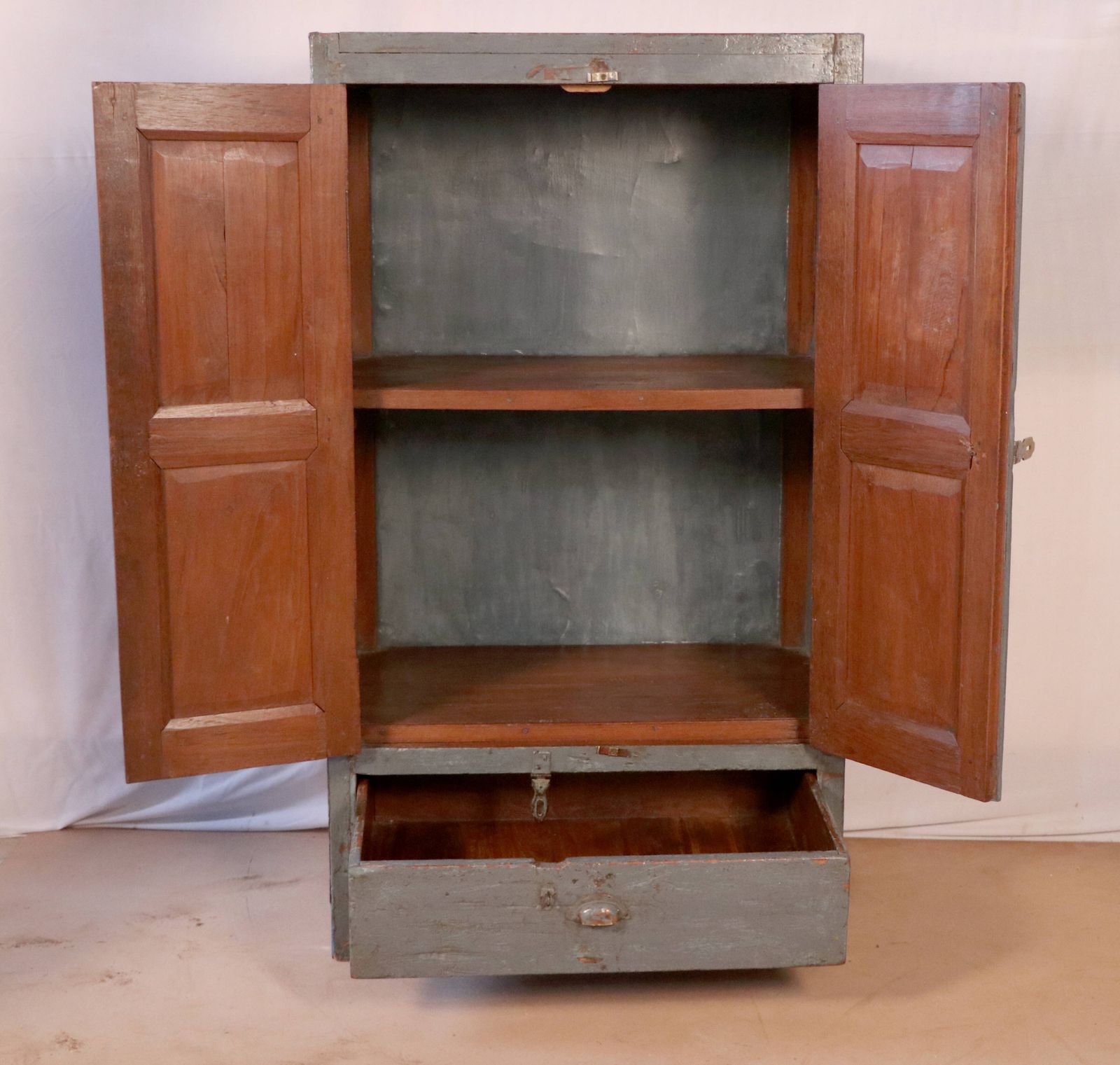 Page 1 Of 8 Teak And Metal Cabinet photo for sale
