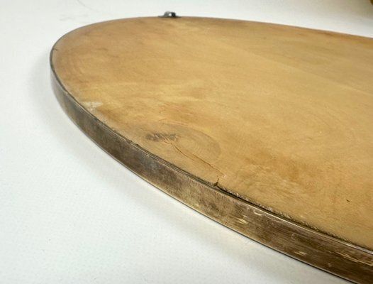 Art Deco Cut Glass And Brass Round Mirror, 1940s photo for sale