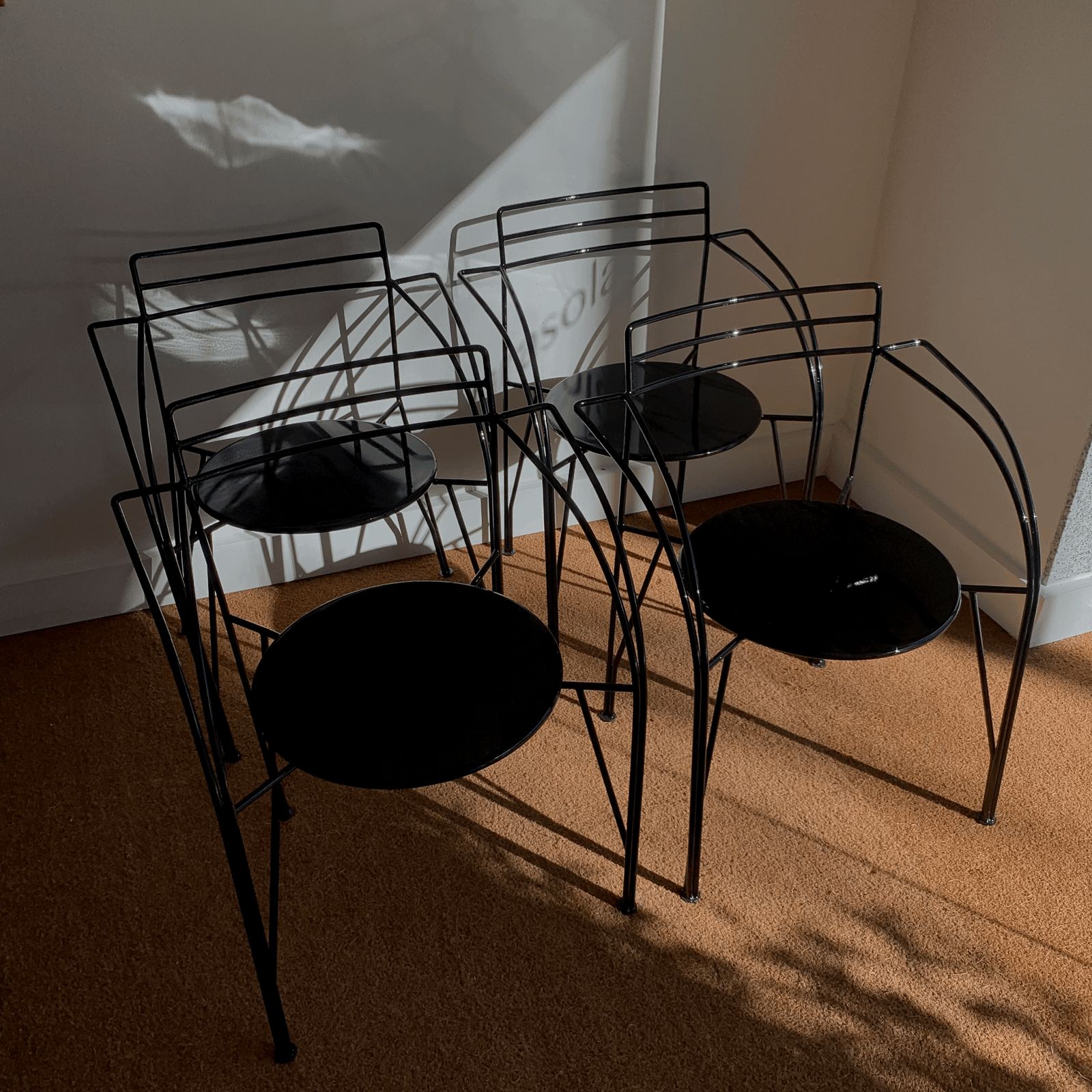 Pascal Mourgue Metal Armchairs, France, 1980s photo 822.0
