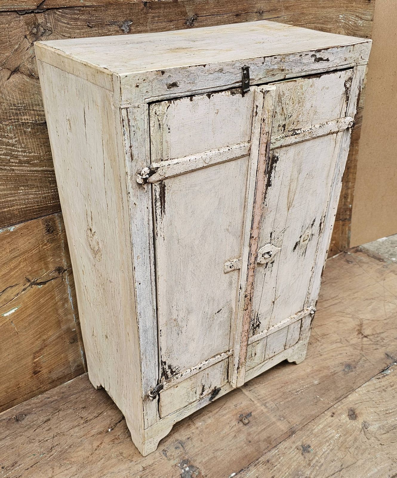 301.0 Antique Bedside Cabinet   Tribal Cabinet In Burmese Teak photo