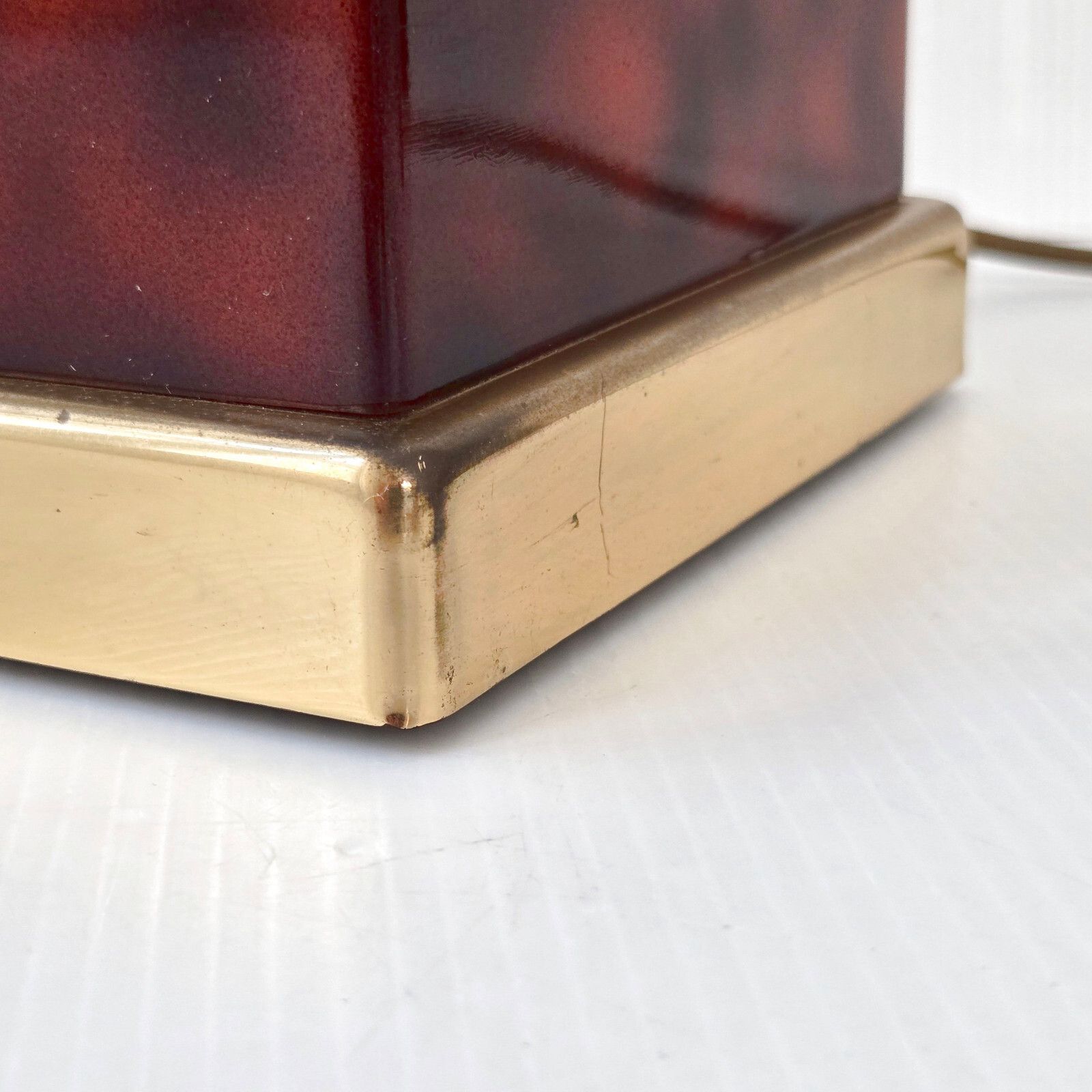 Vintage 1970 Jean Claude Mahey Metal Turtle Scale & Gold Brass Lamp photo vinterior