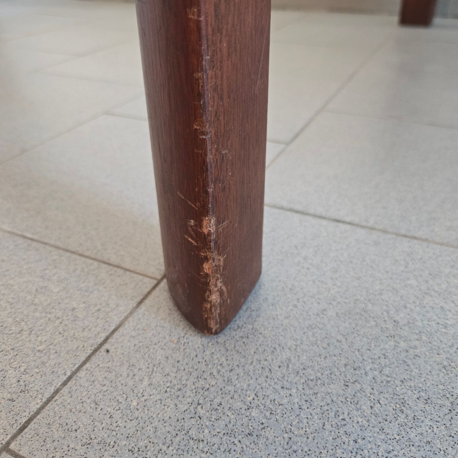 photo for sale Vintage 1960 Scandinavian Teak Rosewood & Shale Stone Coffee Table 60s