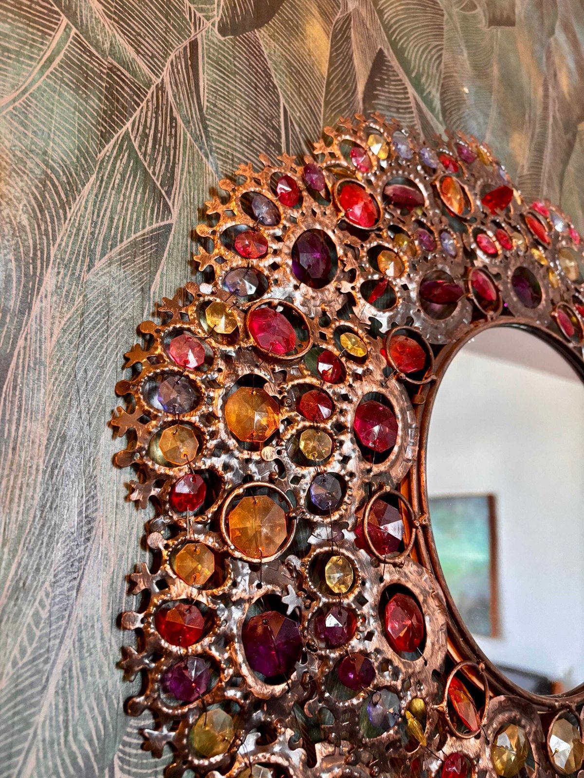 Wall Mirrors   Glass, Copper, Metal   Mirrors Made Of Aged Copper Alloy And Metal photo Home Decor