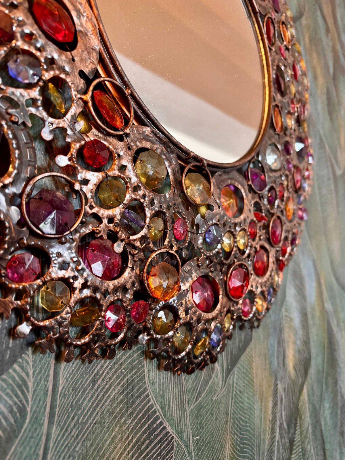 Wall Mirrors   Glass, Copper, Metal   Mirrors Made Of Aged Copper Alloy And Metal photo buy