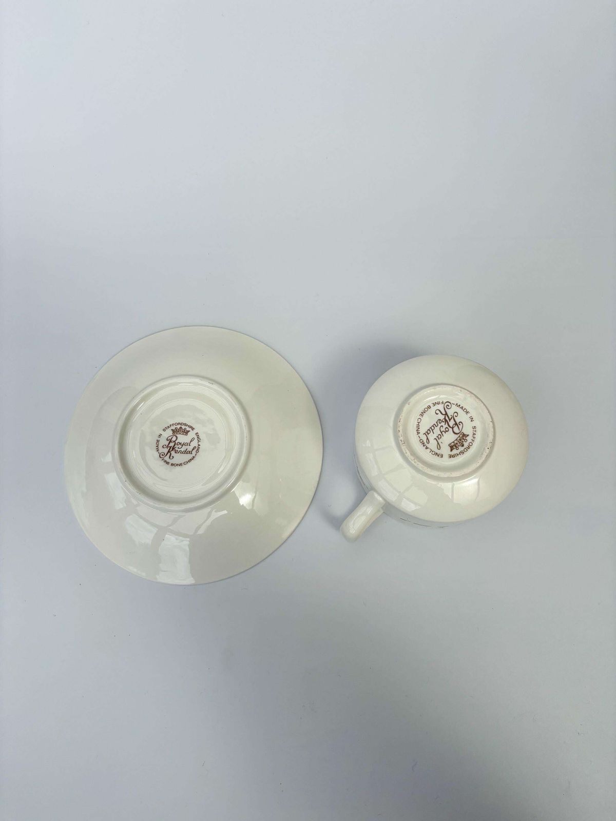 Vintage Royal Kendal Fortune Telling Cup And Saucer With Zodiac Symbols photo vinterior