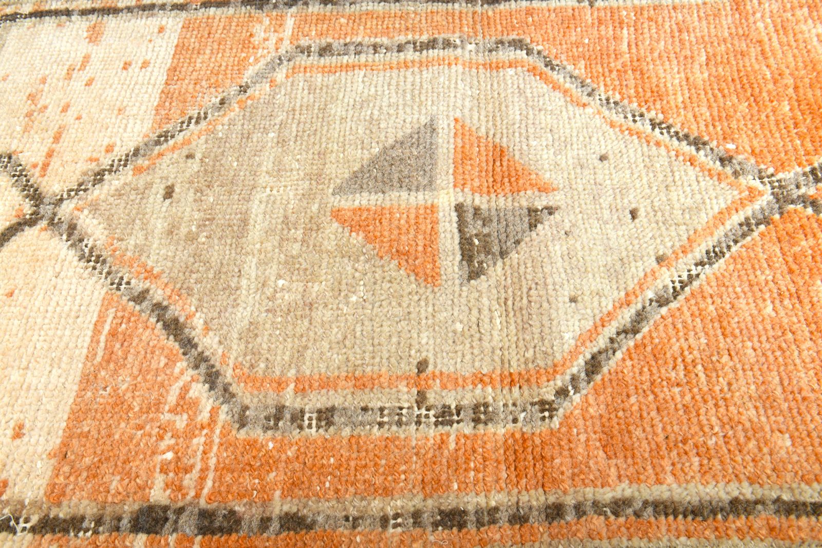 1'9x3 Ft, Boho Chic Decor Turkish Mini Rug, Handmade Oushak Small Carpet, Entryway Decor, Bedside Mat, Wool photo 128.0