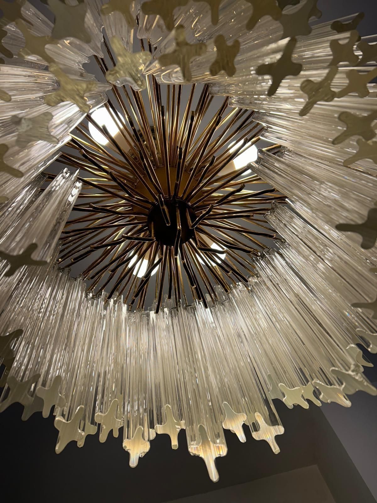 C1980's Six Tier Murano Crystal Italian Chandelier photo vinterior